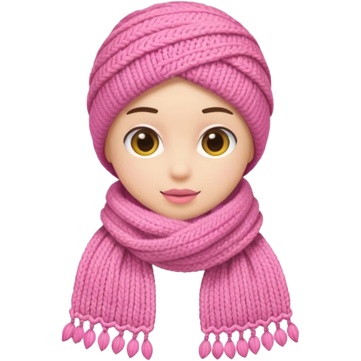 pink scarf emoji