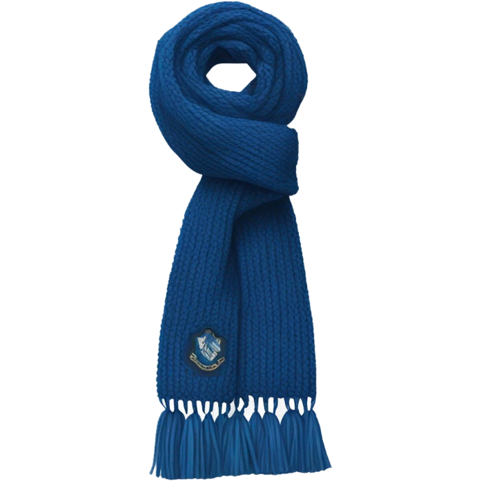 blue knitted Ravenclaw scarf emoji