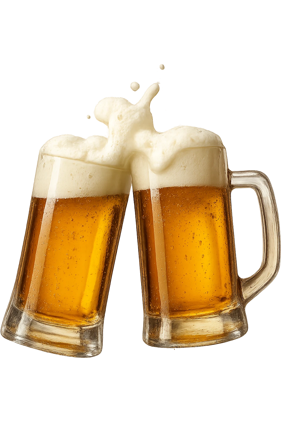 2 drink che fanno brindisi di birre senza mani realistiche emoji