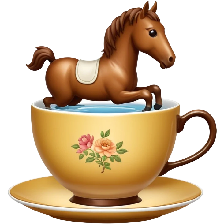 Horse in cup  emoji