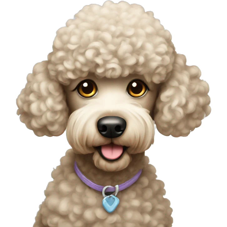 A poodle emoji