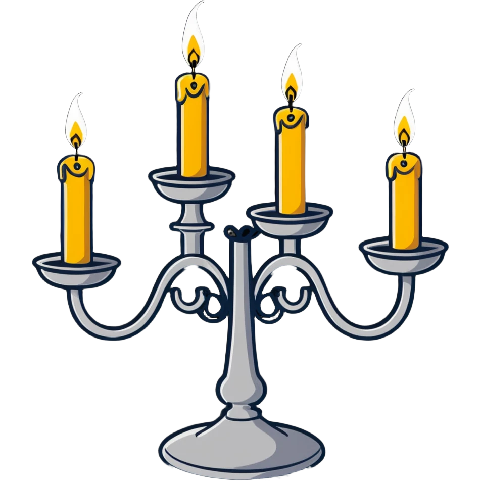 Lumiere the candelabra from Beauty and the Beast emoji