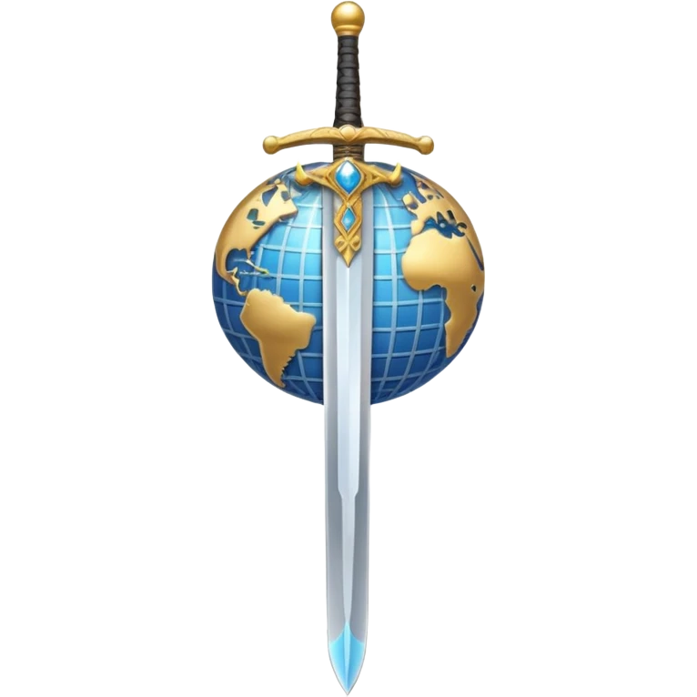 Sword which has globe over it 
 emoji