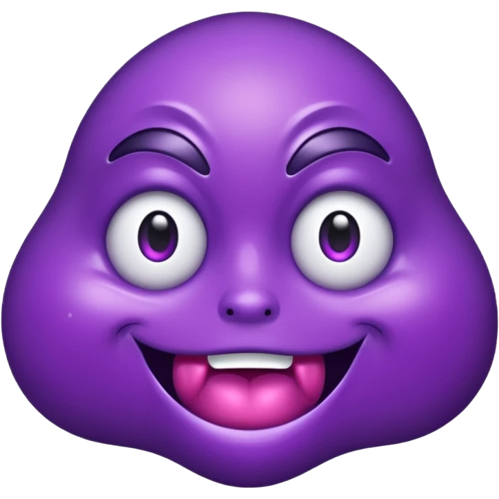 Lustful purple goo face  emoji