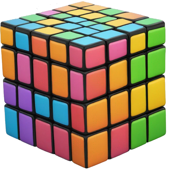 a perfect rubix cube emoji