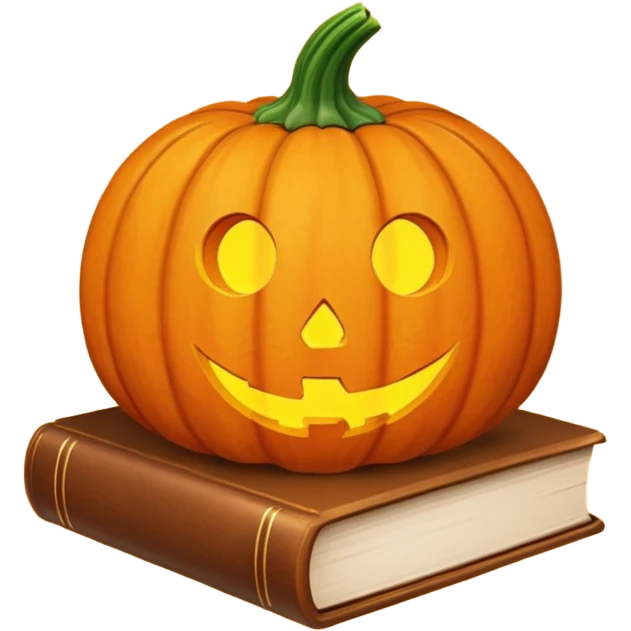 autumn books Pumpkin emoji