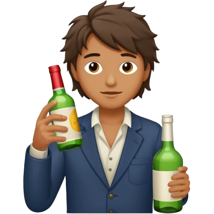A person alcholic emoji