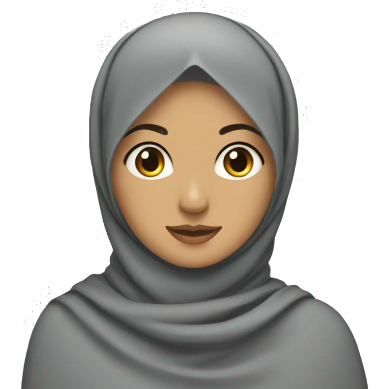 Hijabi wearing grey headscarf  emoji