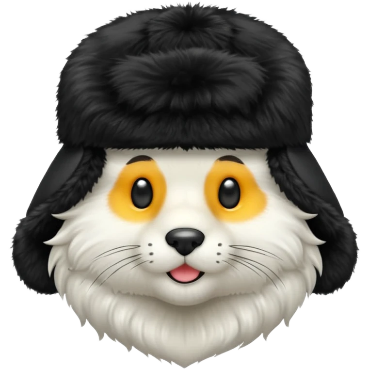 A blank Black ushanka hat emoji