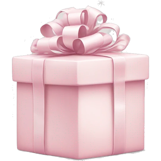 Light pink Christmas gifts under a white Christmas tree  emoji