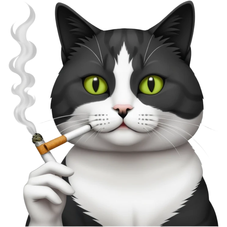 Cats smoking weed emoji