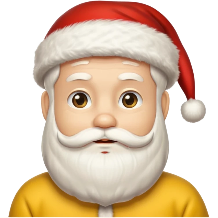 create a yellow santa image with santa hat emoji