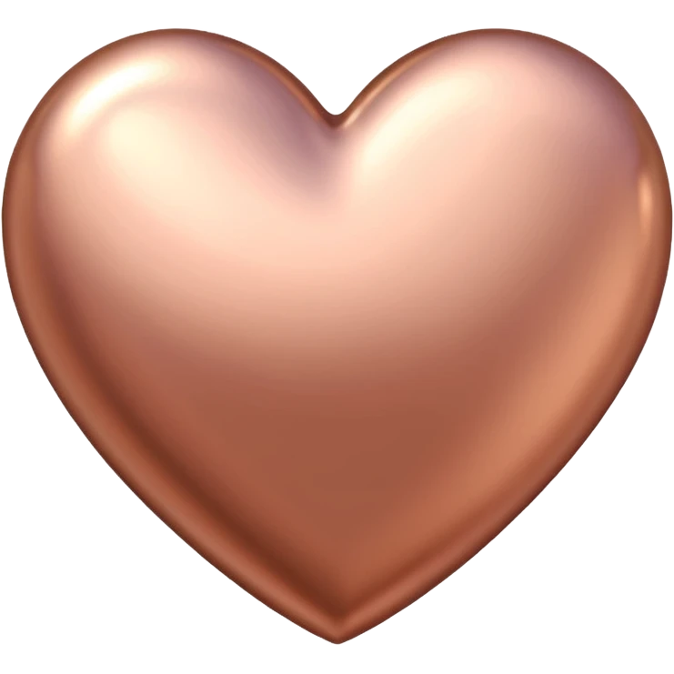 rose gold heart with metallic shine emoji