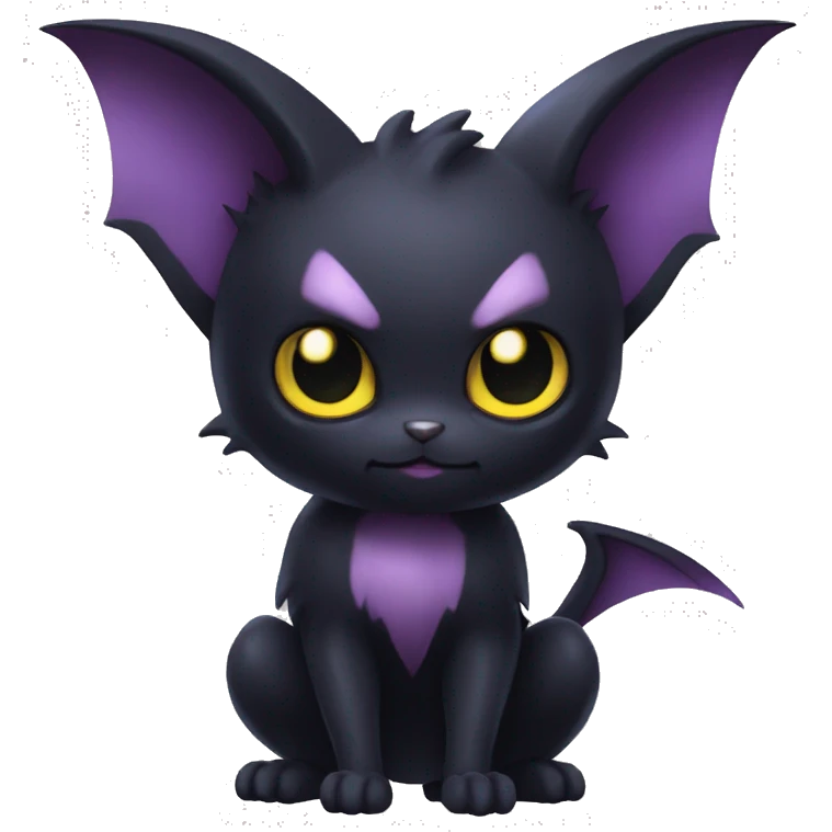 Cool Cute Edgy Dark Black Batty Chibi Noibat-Cat-Pokémon-Fakémon-hybrid emoji