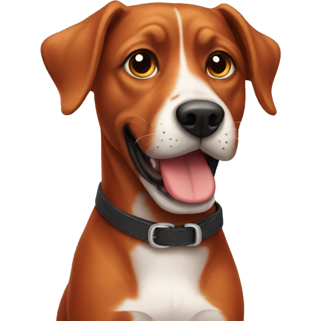Red a dog emoji
