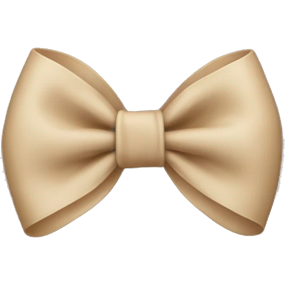 Beige bow emoji