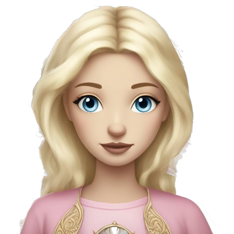 light pink tarot cards magic blonde girl white skin blue eyes  emoji