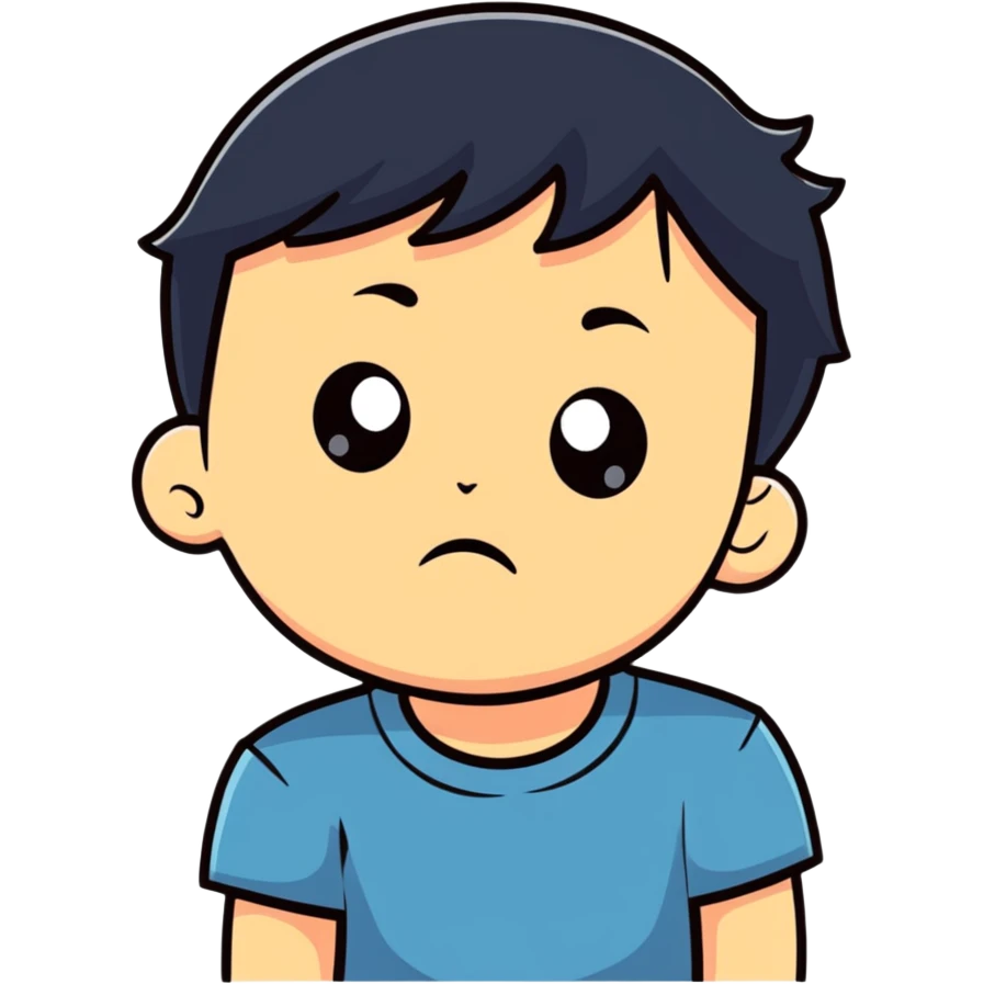 sad little boy emoji