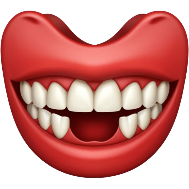 Upward facing vampire teeth emoji  emoji