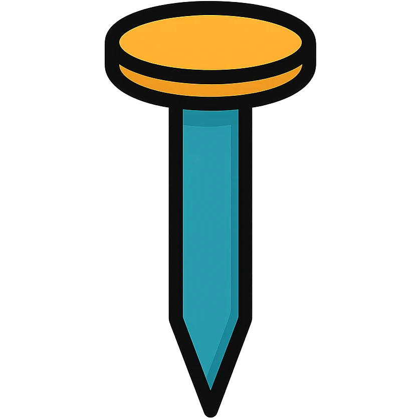 colored metal wall nail icon emoji