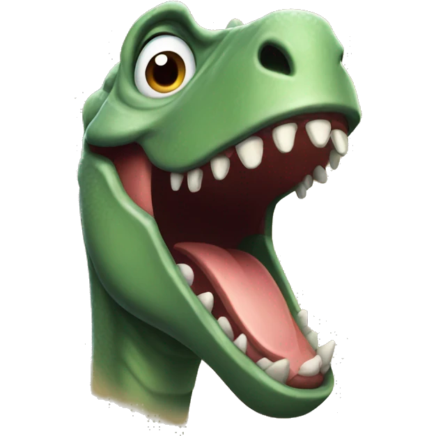 Dinosaur laughing emoji