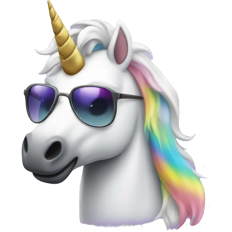 unicorn with sunglasses  emoji