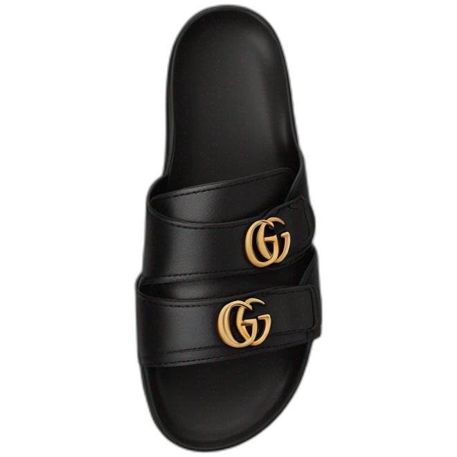 Black Gucci slide emoji
