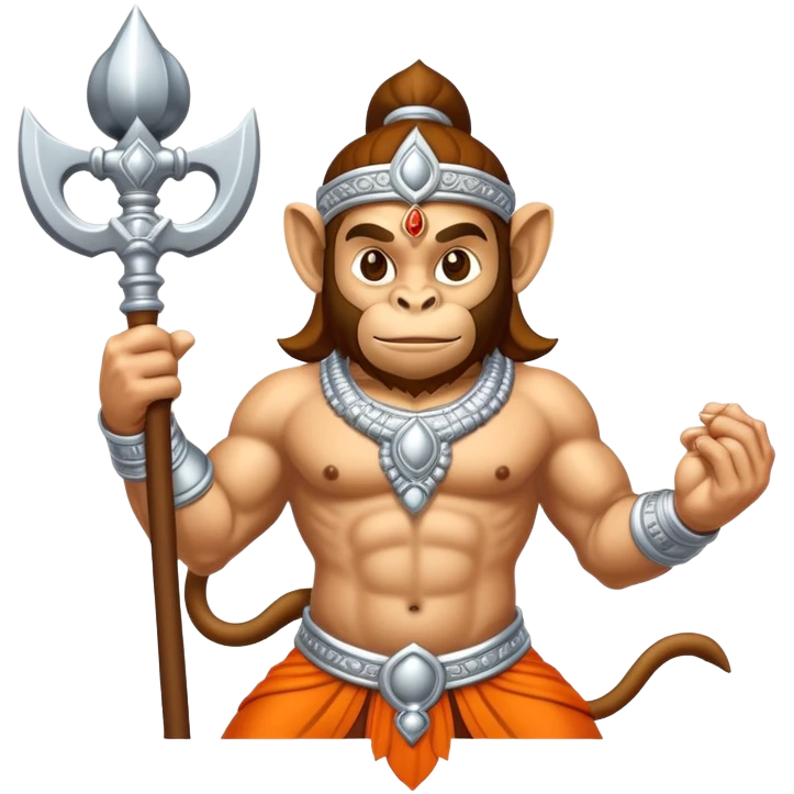 Hanuman sliver mace emoji