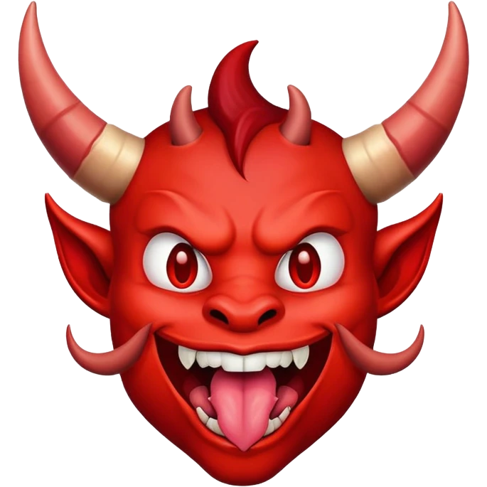 devil face with tongue out smiling  emoji