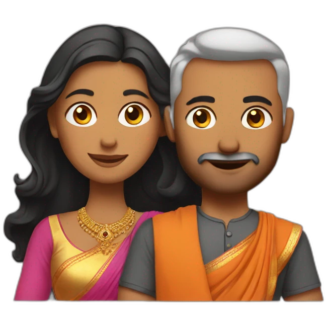 Me and My wife in india emoji