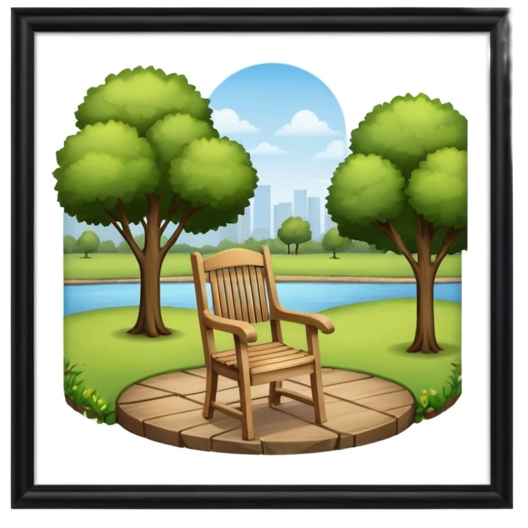park with chair emoji