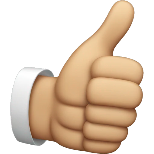 Mad thumbs up emoji