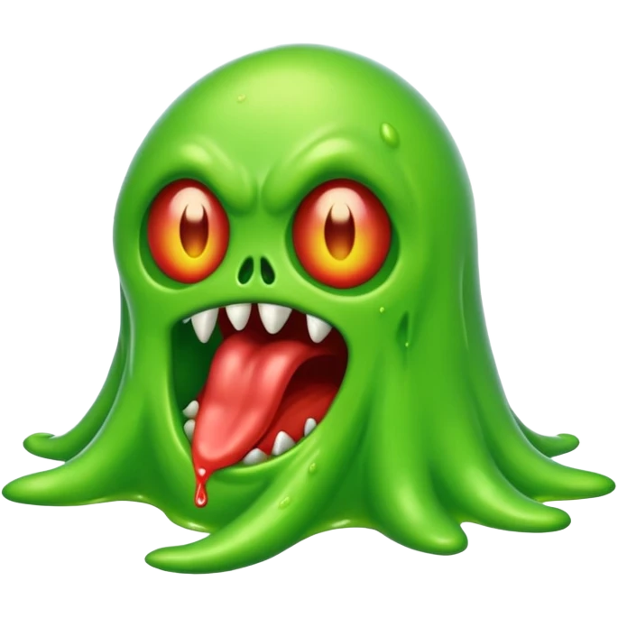 Slime monster. scary sinister. slime attacks emoji