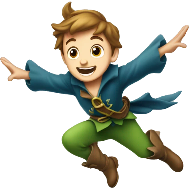 peter pan flying emoji