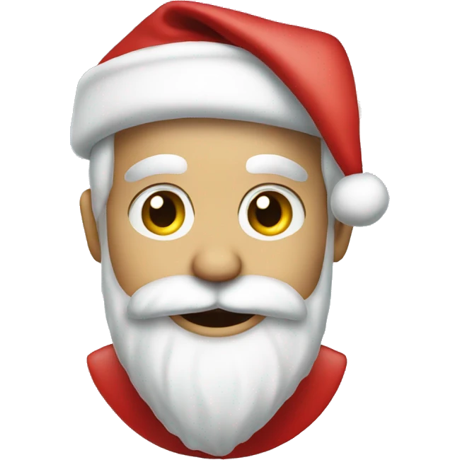 Santa as a heart emoji
