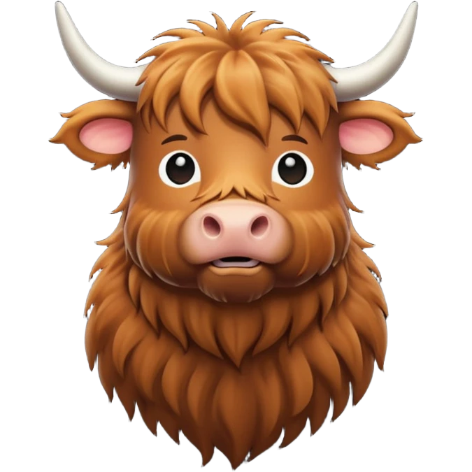 highland cow emoji outline emoji