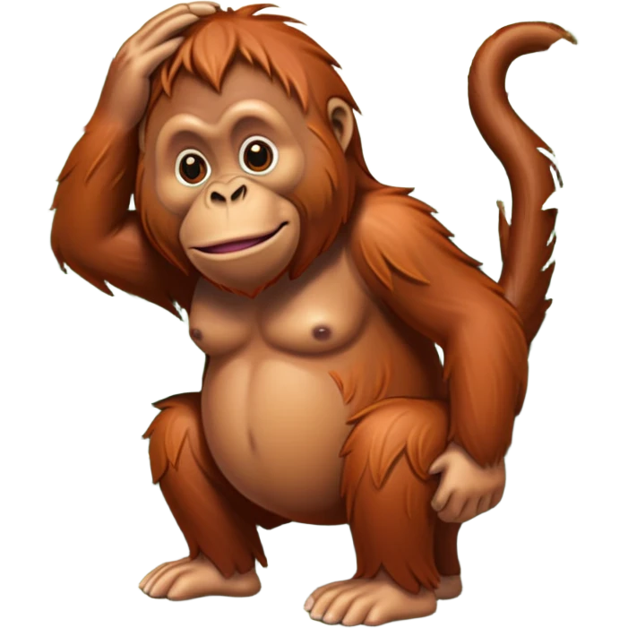 orangutan pooping emoji