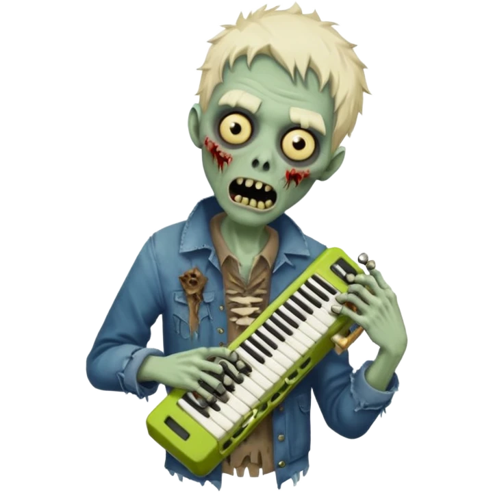 Zombie plays the melodica emoji