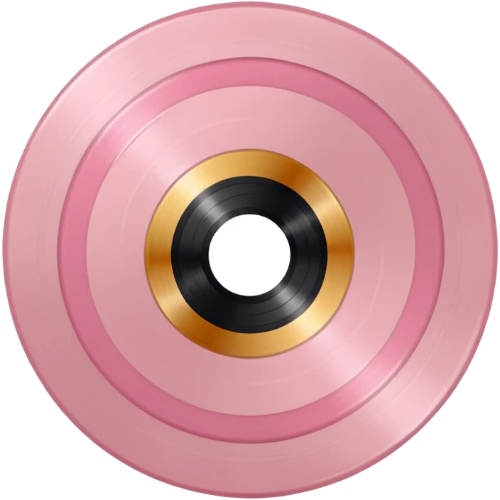 Vintage pale pink vinyl record emoji