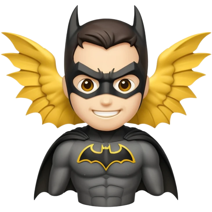 Batman emoji plzz give me wings alsi with this face like emoji