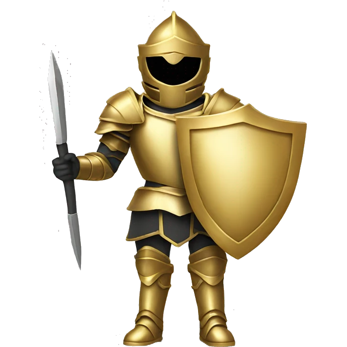 GOLD ARMOR HOLDING SIGN emoji