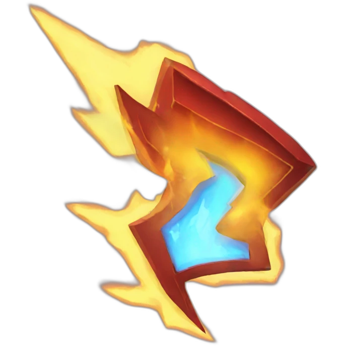 Lightning and fire emoji
