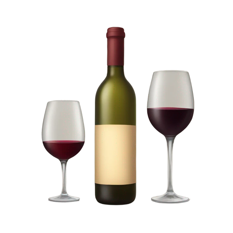 wine bottle and glass emoji