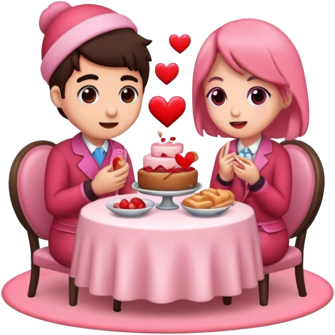 Asking my valentine out with food emoji