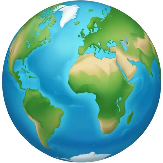 Minimalist Earth globe with landmasses shaped like 812 and also with "812" text written across the globe, iOS emoji style emoji