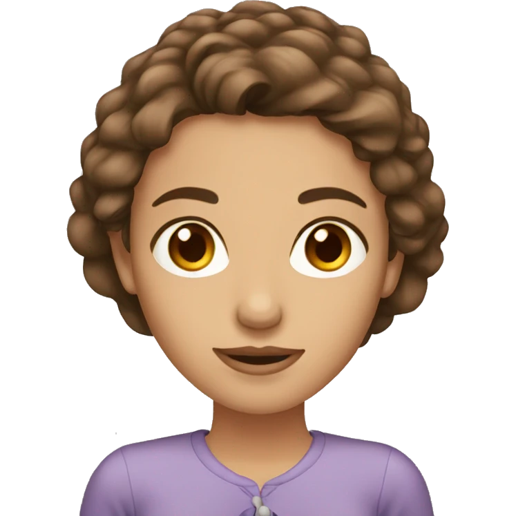 Brown hair, brown eyes women  emoji