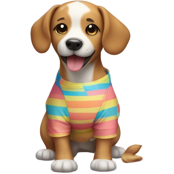 dog wearing a swimsuit  emoji