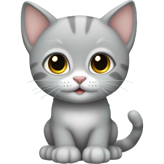 Grey kitten emoji