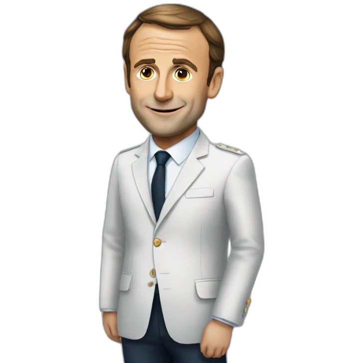 Macron sur un chat emoji