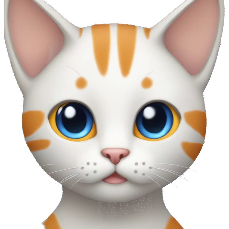 discord cat orange stripes and blue eyes emoji